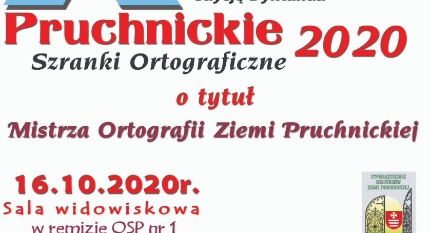 Pruchnickie dyktando - powalcz o tytuł Mistrza Ortografii  