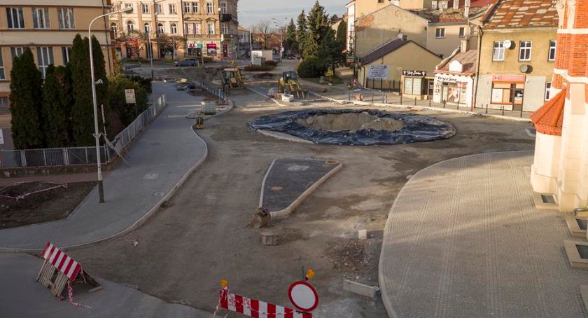 Zobaczcie zdjęcia z drona pokazujące budowę rond na placu Mickiewicza 