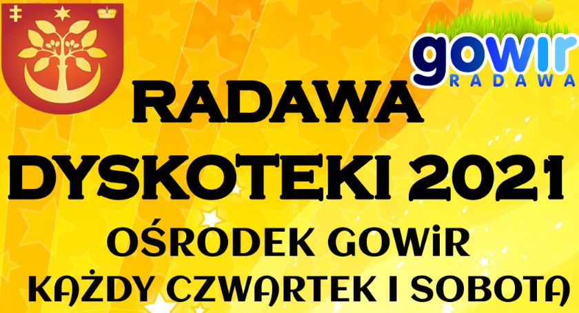 W sobotę dyskoteka w GOWiR w Radawie