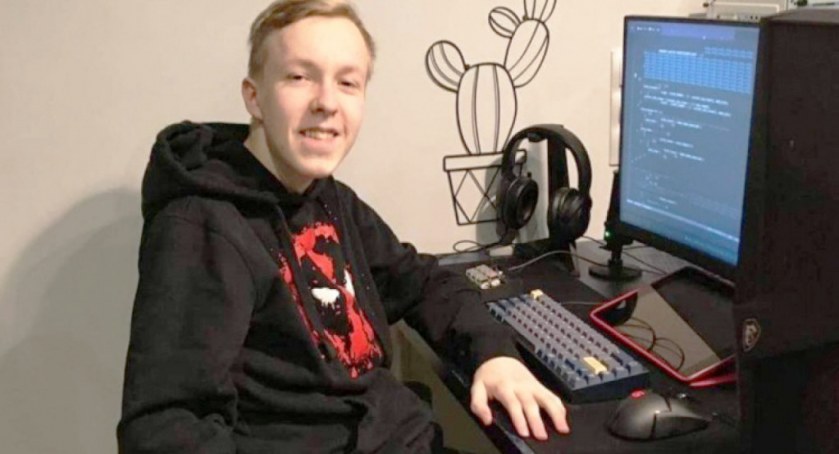 Filip wymyślił klawiaturę dla niepełnosprawnych