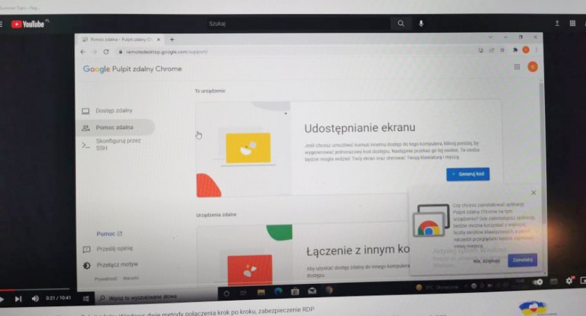 Zdalny pulpit pozwala na łatwy dostęp do komputera lub telefonu. 