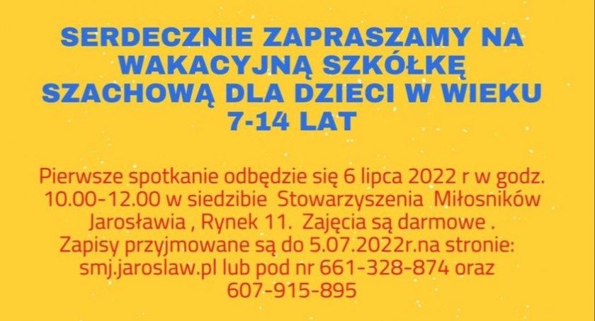 SMJ - Wakacyjna Szkółka Szachowa dla dzieci