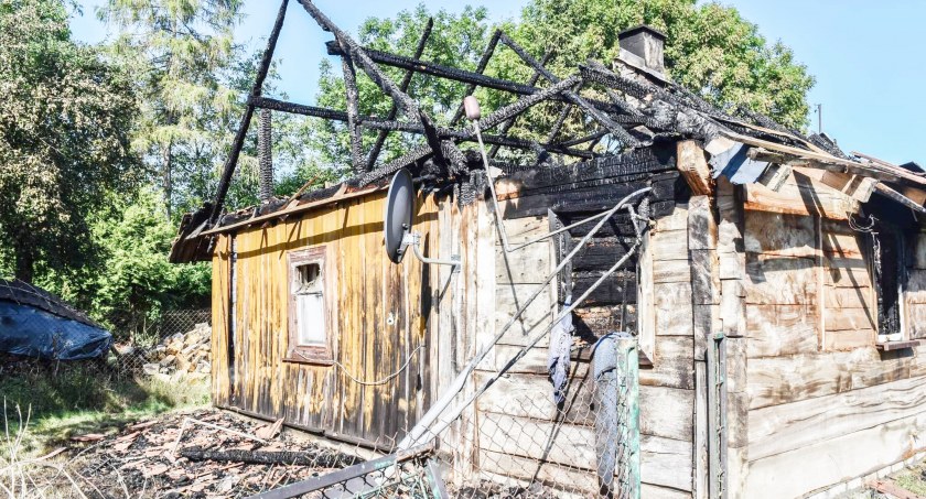 Na zdjęciu dom pana Krzysztofa, który spłonął 20 lipca. 