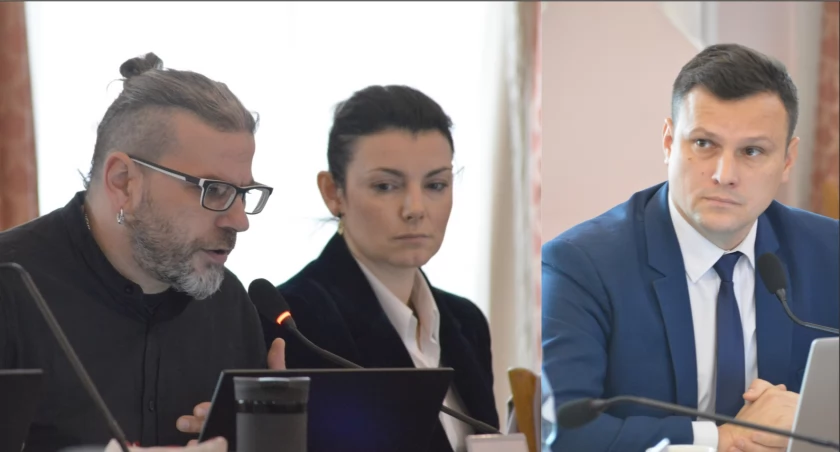 Na zdjęciu od lewej: radny Jarosław Litwiak, radna Dorota Batiuk-Jankiewicz oraz radny Marcin Nazarewicz.  