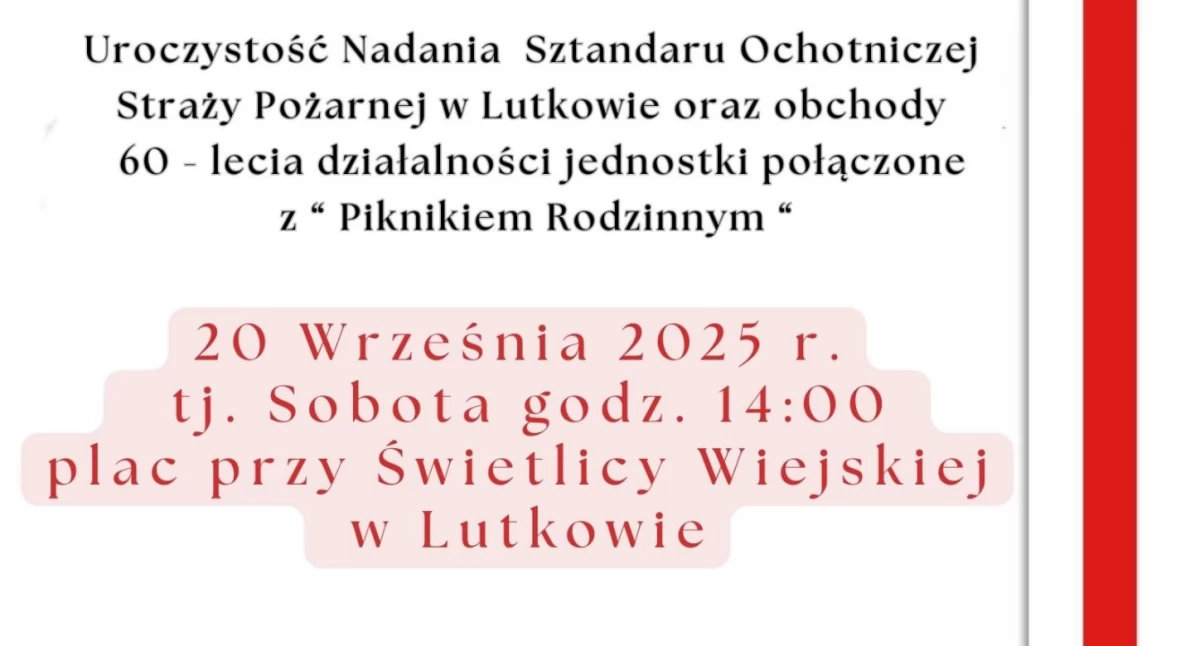 Wydarzenia Jarosław, Przeworsk i okolice, Uroczystość nadania sztandaru Ochotniczej Straży Pożarnej Lutkowie obchody lecia działalności jednostki - zdjęcie, fotografia