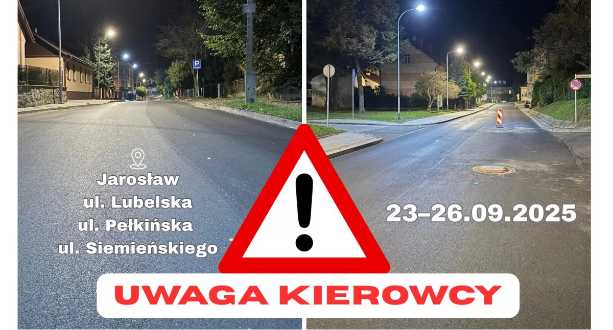 Komunikaty, Prace ulicach Lubelskiej Pełkińskiej Siemieńskiego Jarosławiu - zdjęcie, fotografia