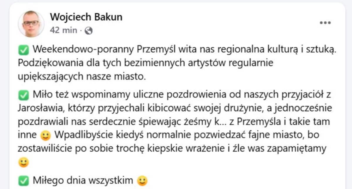 Ludzie, Prezydent Przemyśla kibicach Jarosławia Zostawiliście sobie kiepskie wrażenie - zdjęcie, fotografia