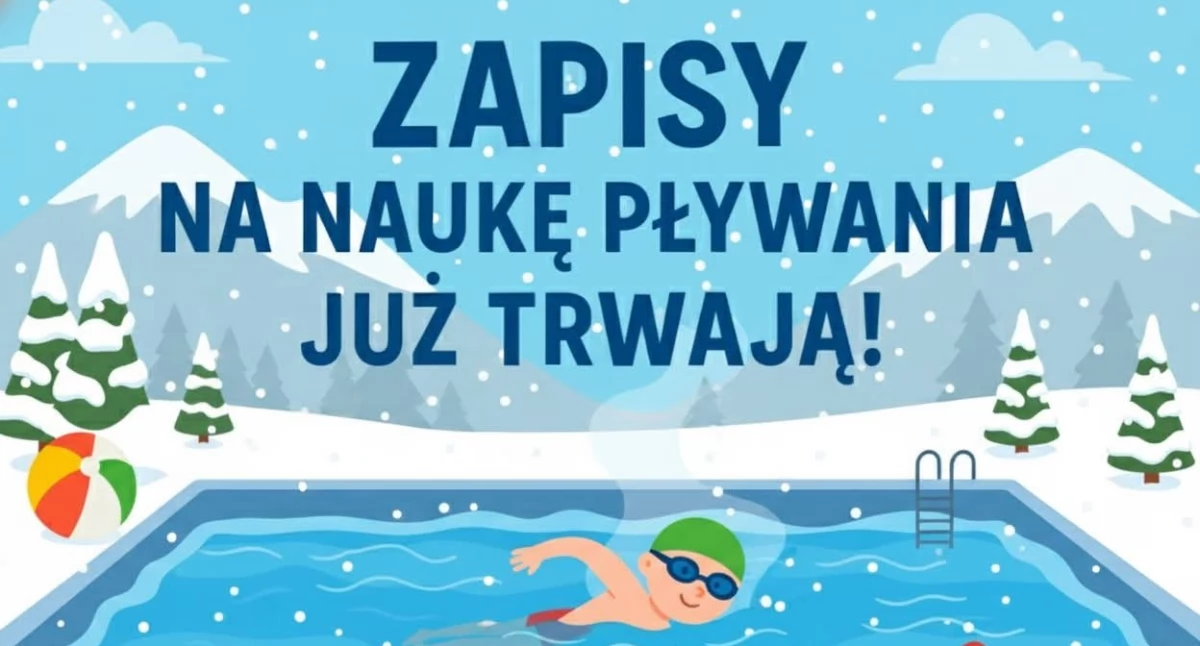 Sportowe, Zimowy turnus nauki pływania dzieci młodzieży Błysk Jarosław - zdjęcie, fotografia