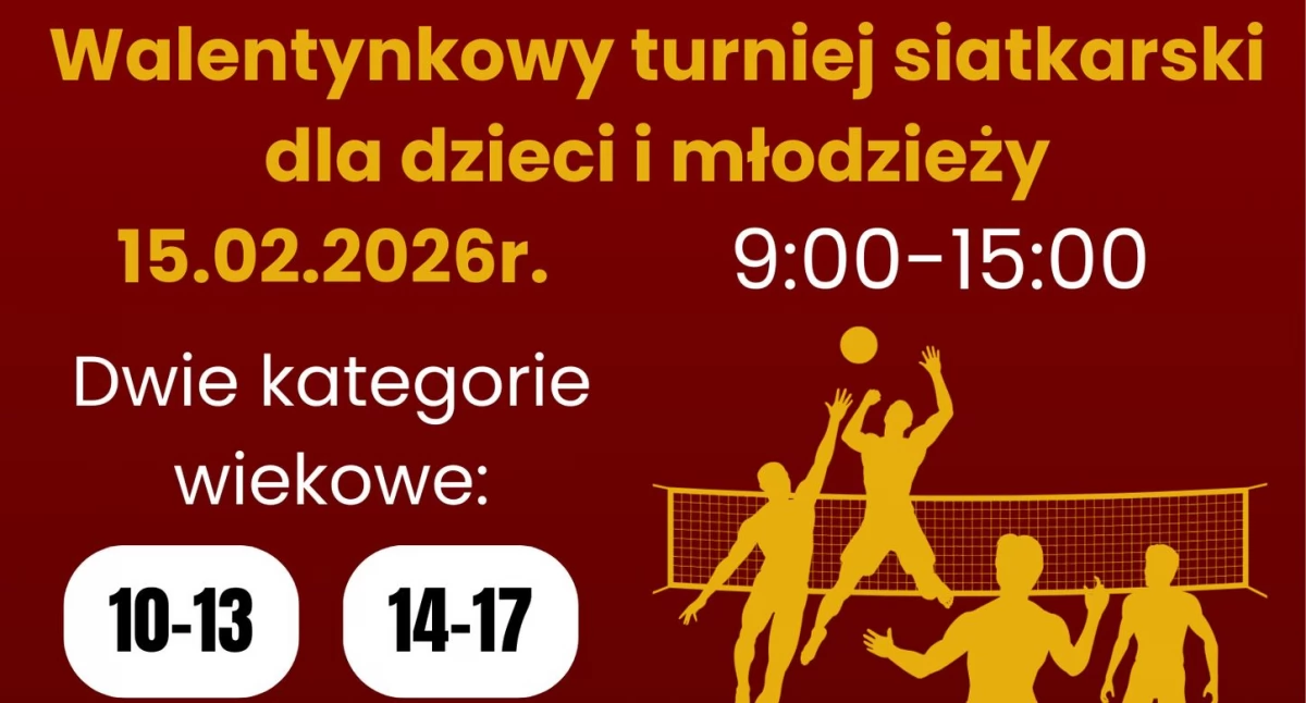 Sportowe, Walentynkowy Turniej Siatkarski Dzieci Młodzieży - zdjęcie, fotografia