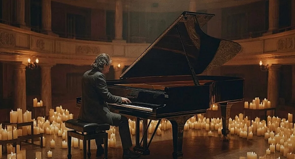 Wydarzenia Jarosław, Przeworsk i okolice, Recital fortepianowy świecach muzyka filmowa Jarosławiu - zdjęcie, fotografia