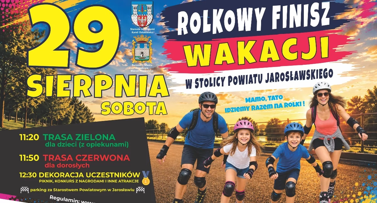 Rozrywka, Rolkowy finisz wakacji powiecie jarosławskim Ostatnie kilometry przejedźmy razem! - zdjęcie, fotografia