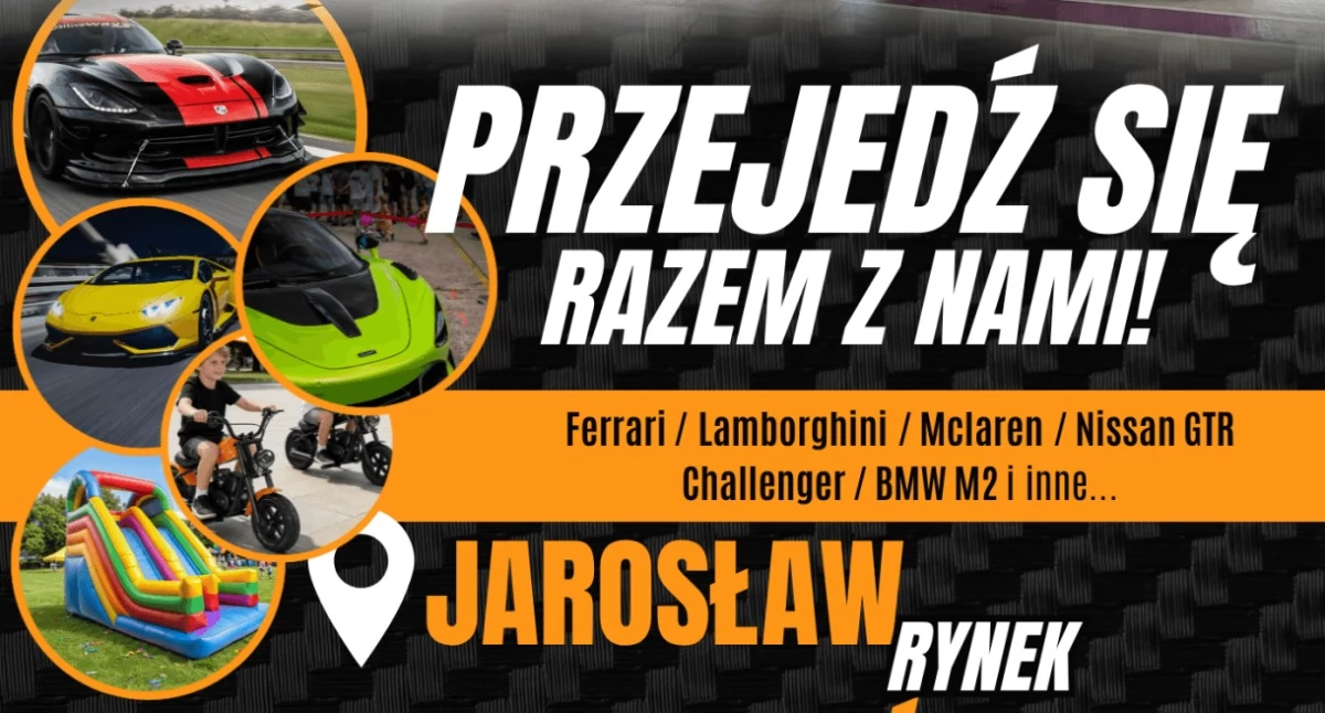 Wydarzenia Jarosław, Przeworsk i okolice, Piknik charytatywno motoryzacyjny Lamborghini Ferrari McLaren Jarosławiu - zdjęcie, fotografia
