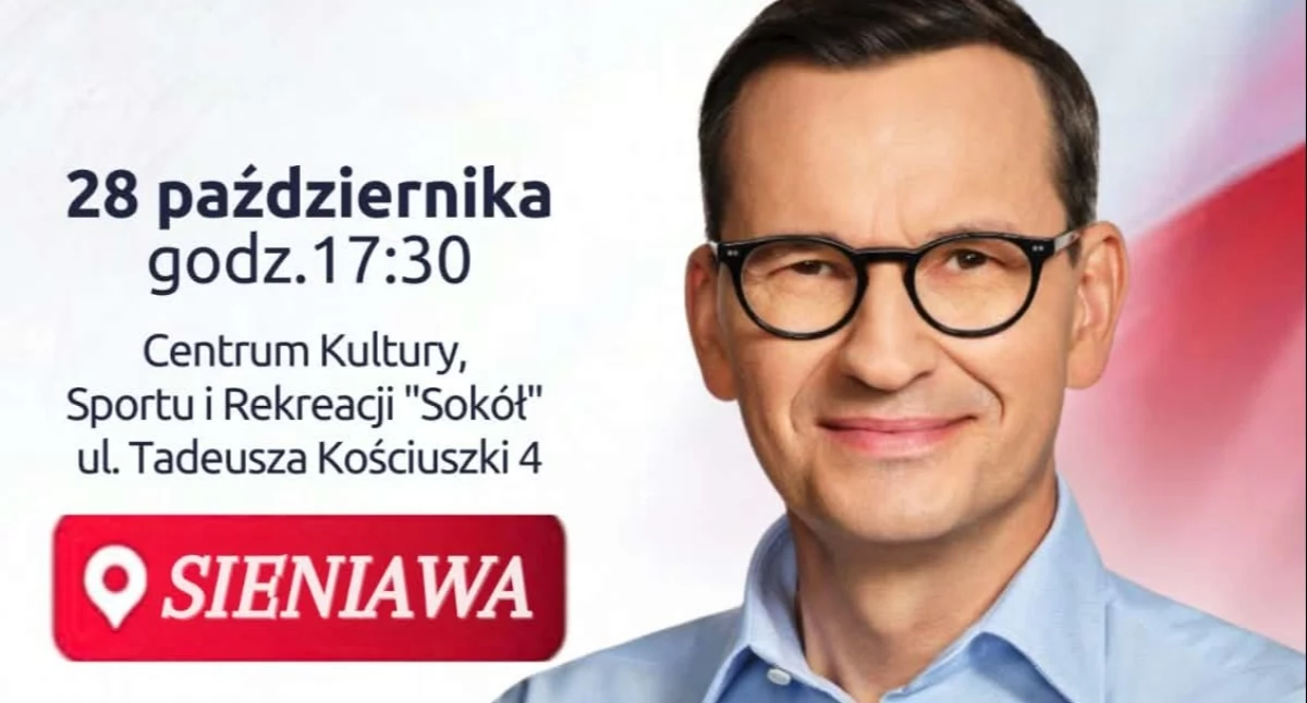 Wydarzenia Jarosław, Przeworsk i okolice, Spotkanie otwarte Mateuszem Morawieckim Sieniawie - zdjęcie, fotografia