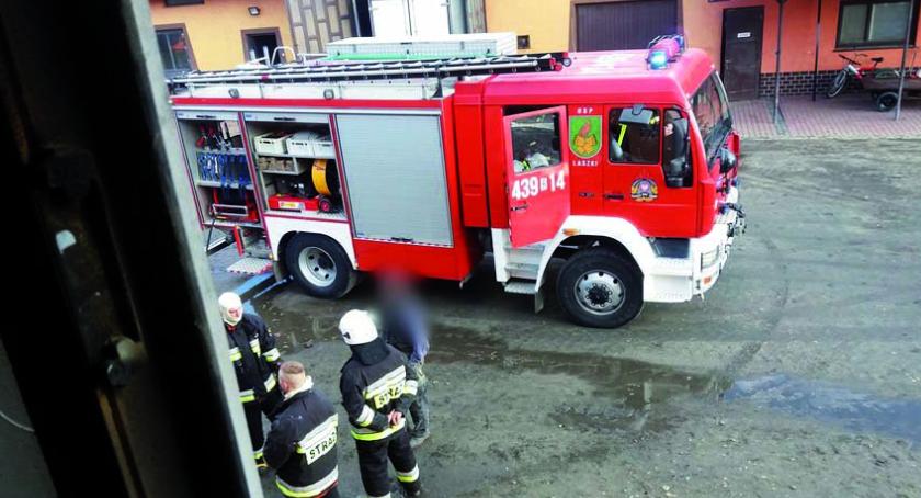 Pożar lakierni w Laszkach 