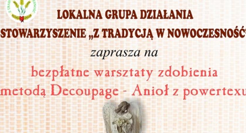  Warsztaty metodą Decoupage – Anioł z powertexu