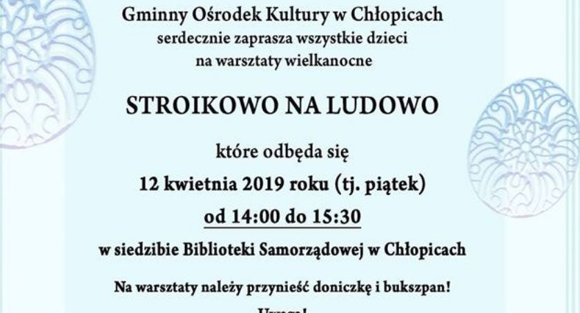 Warsztaty wielkanocne - Stroikowo na ludowo