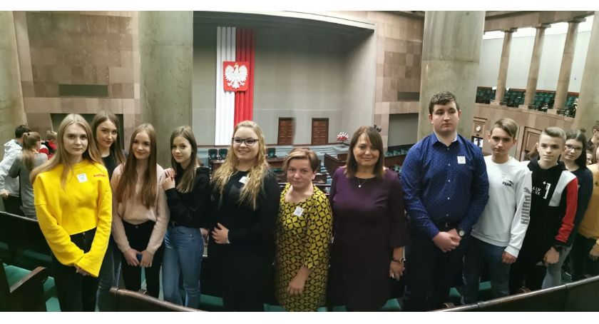 Młodzież z Chłopic w Sejmie 