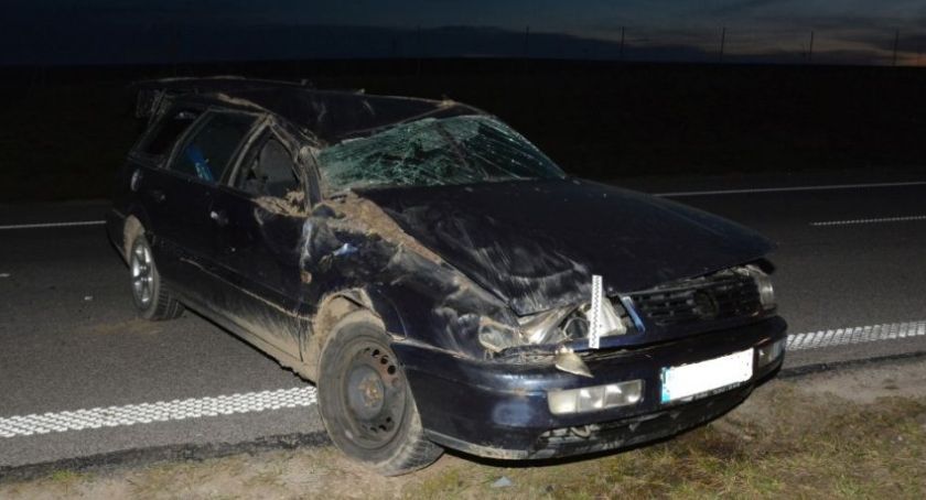 Pijany kierowca na autostradzie. Pasażer w szpitalu