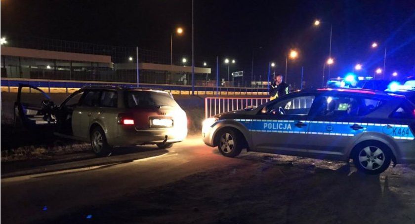 Poszukiwany ukradł paliwo, ie zatrzymał się do kontroli i wjechał w nasyp 