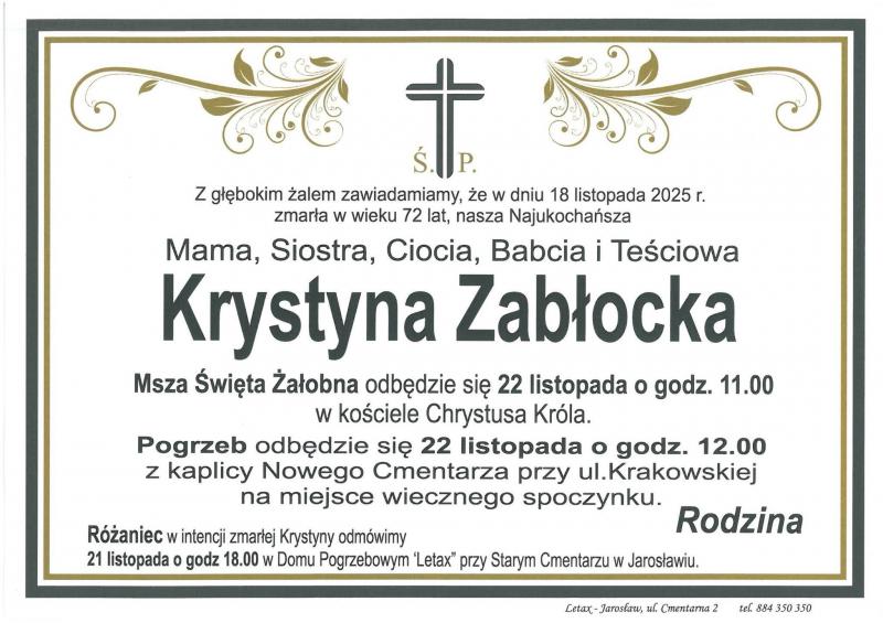 Krystyna  Zabłocka 