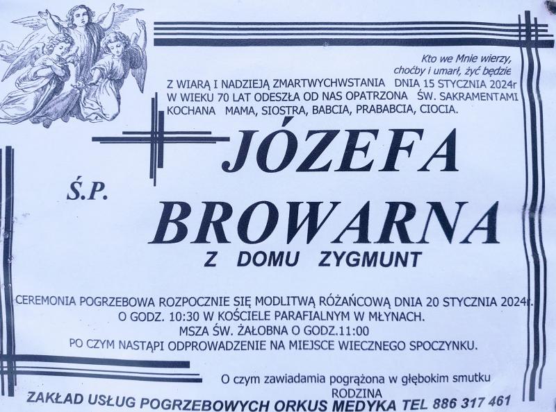 Józefa  Browarna z domu Zygmunt