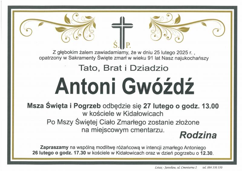 Antoni  Gwóźdź
