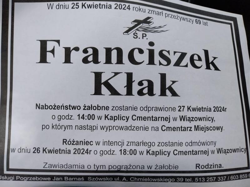 Franciszek  Kłak