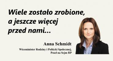 Podsumowanie półmetka kadencji poselskiej - Anna Schmidt, Wiceminister Rodziny i Polityki Społecznej, Poseł na Sejm RP