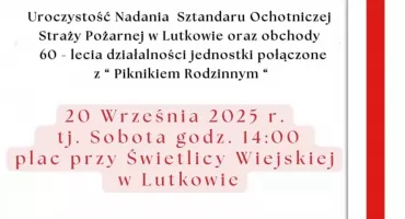 Uroczystość nadania sztandaru Ochotniczej Straży Pożarnej w Lutkowie oraz obchody 60-lecia działalności jednostki
