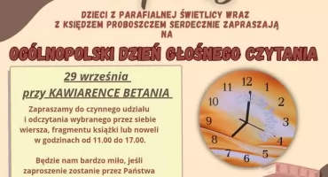 Ogólnopolski Dzień Głośnego Czytania w Parafii NMP Królowej Polski w Jarosławiu
