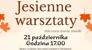 Jesienne Warsztaty w Centrum Aktywności Lokalnej w Pawłosiowie 