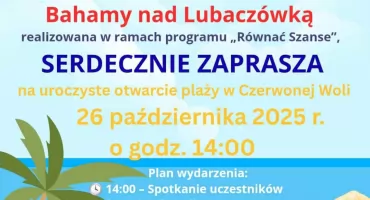 Uroczyste otwarcie plaży w Czerwonej Woli 