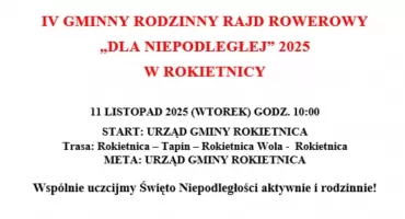 IV Gminny Rodzinny Rajd Rowerowy „Dla Niepodległej” w gminie Rokietnica 