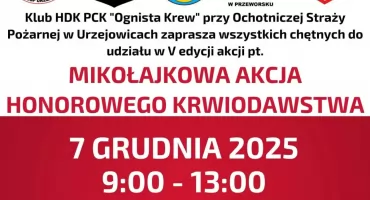 Mikołajkowa Akcja Honorowego Krwiodawstwa w Urzejowicach 