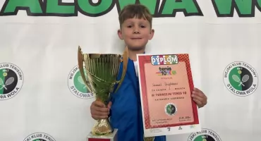 6-letni Samuel Dziukiewicz z Jarosławia wygrał Turniej Tenis 10 w Stalowej Woli
