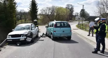 Czołowe zderzenie w Kramarzówce 