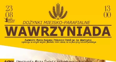 Dożynki Miejsko-Parafialne WAWRZYNIADA 2026 w Radymnie 
